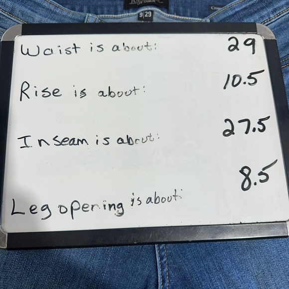 Judy Blue Cropped Boot Jeans Women's Size 9 29 Blue Wash Frayed Hem Stretch - Picture 7 of 8